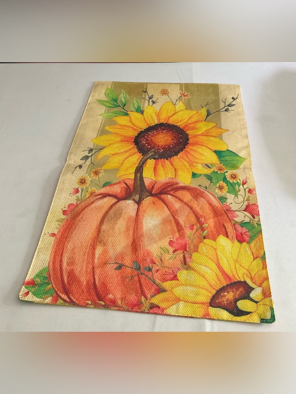 Autumn Pumpkin & Sunflower Decorative Garden Flag